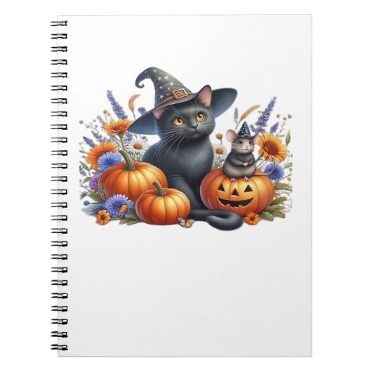 Halloween Cat Mouse Pumpkins T - Shirt Essential T Notizblock (Vorderseite)