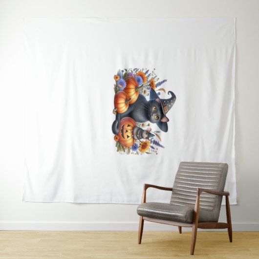 Halloween Cat Mouse Pumpkins T - Shirt Essential T Wandteppich (Beispiel (Horizontal))