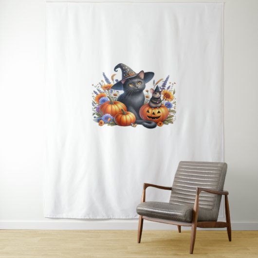 Halloween Cat Mouse Pumpkins T - Shirt Essential T Wandteppich (Beispiel)