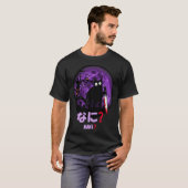 Halloween Cat Nani Murderous Black Cat with Knife  T-Shirt (Vorne ganz)