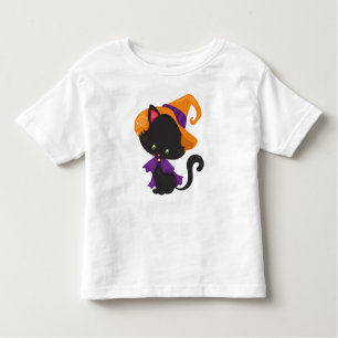 Halloween Cat, Niedliche Katze, Schwarze Katze, He Kleinkind T-shirt