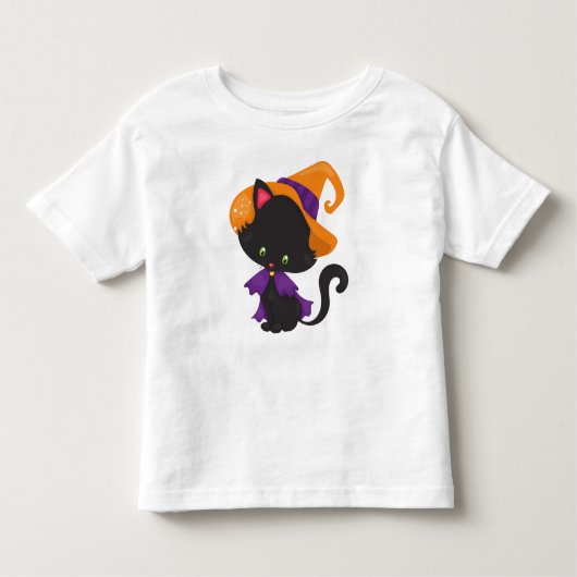 Halloween Cat, Niedliche Katze, Schwarze Katze, He Kleinkind T-shirt (Vorderseite)