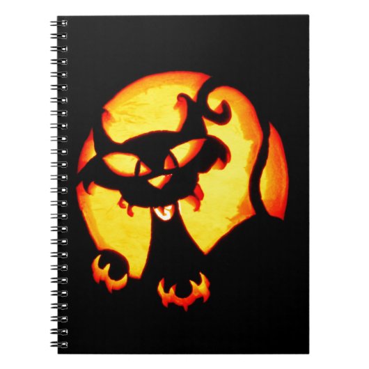 Halloween Cat Notizblock (Vorderseite)