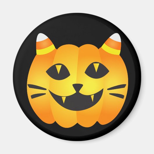 Halloween Cat-o' Lantern Magnet (Vorne)