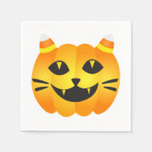 Halloween Cat-o' Lantern Serviette (Vorderseite)