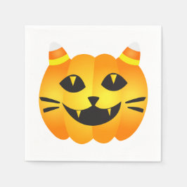 Halloween Cat-o' Lantern Serviette