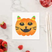Halloween Cat-o' Lantern Serviette (Beispiel)