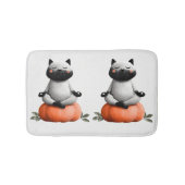Halloween Cat on Pumpkin Design Badematte (Vorderseite)
