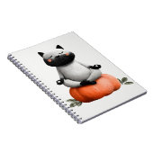 Halloween Cat on Pumpkin Design Notizblock (Rechte Seite)