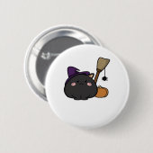 Halloween Cat Oversifizierter T - Shirt Button (Vorne & Hinten)