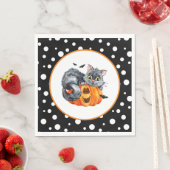 Halloween Cat Paper Napkins Serviette (Beispiel)