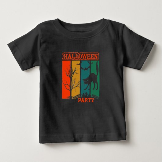 Halloween Cat Party Baby T - Shirt (Vorderseite)