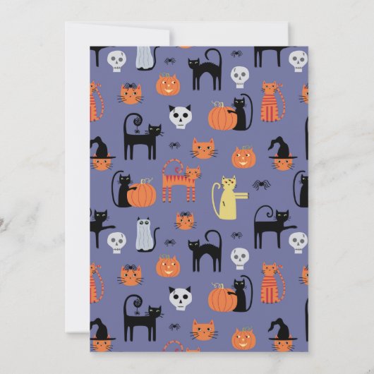 Halloween Cat Party Einladung (Rückseite)