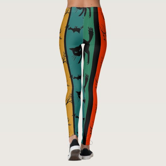 Halloween Cat Party Leggings (Rückseite)