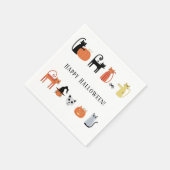 Halloween Cat Party Serviette (Ecke)