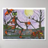 "Halloween Cat & Pocket"-Print Poster (Vorne)