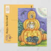 Halloween Cat Postcard Postkarte (Vorne/Hinten)
