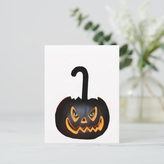 Halloween Cat Postkarte (Stehend Vorderseite)