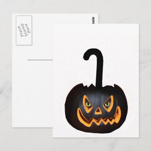 Halloween Cat Postkarte (Vorne/Hinten)