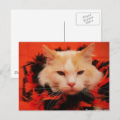 Halloween Cat Postkarte (Vorne/Hinten)