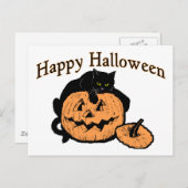 Halloween Cat Postkarte (Vorne/Hinten)