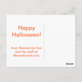 Halloween Cat Postkarte (Rückseite)