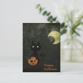 Halloween Cat Postkarte (Stehend Vorderseite)