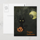 Halloween Cat Postkarte (Vorne/Hinten)
