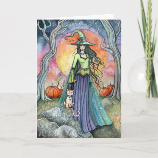 Halloween Cat Pumpkin Card Karte (Vorderseite)