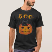Halloween Cat Pumpkin Jack-O-Lantern Kitty Costume T-Shirt (Vorderseite)
