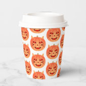 Halloween Cat Pumpkin Pappbecher (Rückseite)