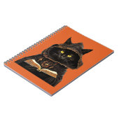 Halloween Cat Reading Preys Anatomy Spell List Notizblock (Linke Seite)