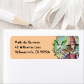 Halloween-Cat-Rücksendeadressen-Aufkleber (Insitu)