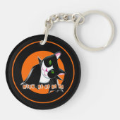 Halloween Cat Schlüsselanhänger (Rückseite)
