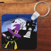 Halloween Cat Schlüsselanhänger (Rückseite)