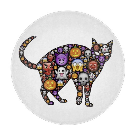 HALLOWEEN CAT SCHNEIDEBRETT (Vorderseite)
