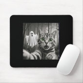 Halloween Cat Selfie With Soky Ghost Mousepad (Mit Mouse)