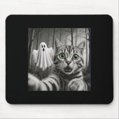 Halloween Cat Selfie With Soky Ghost  Mousepad (Vorne)