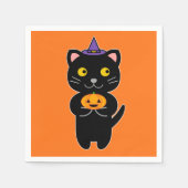 Halloween Cat Serviette (Vorderseite)