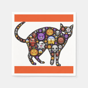 HALLOWEEN CAT SERVIETTE