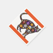 HALLOWEEN CAT SERVIETTE (Ecke)