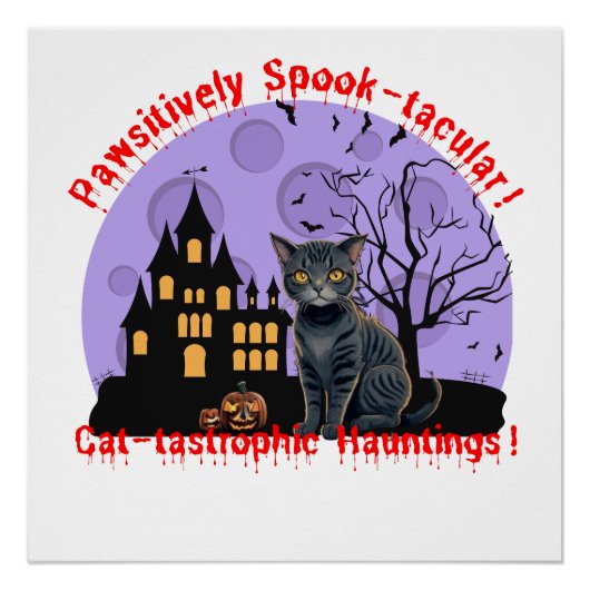 Halloween Cat Shirt | Halloween Sweater | Fall Poster (Vorderseite)