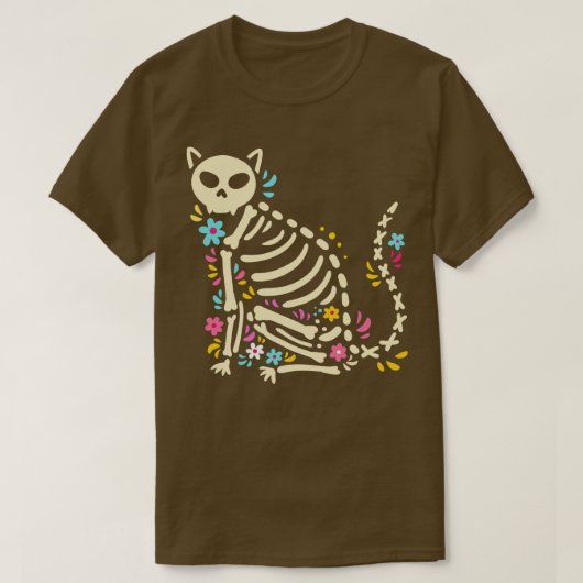 Halloween Cat Skeleton 1 T-Shirt (Design vorne)