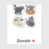 Halloween Cat  Spooky and Stylish Feline-Inspired  Aufkleber (Blatt)