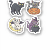 Halloween Cat  Spooky and Stylish Feline-Inspired  Aufkleber (Vorderseite)