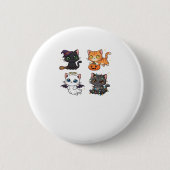 Halloween Cat  Spooky and Stylish Feline-Inspired  Button (Vorderseite)