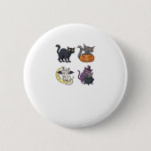 Halloween Cat  Spooky and Stylish Feline-Inspired  Button (Vorderseite)