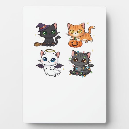 Halloween Cat  Spooky and Stylish Feline-Inspired  Fotoplatte (Vorderseite)