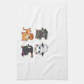 Halloween Cat  Spooky and Stylish Feline-Inspired  Geschirrtuch (Vertikal)