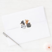 Halloween Cat  Spooky and Stylish Feline-Inspired  Runder Aufkleber (Umschlag)